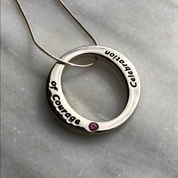 Jewelry - ⬇️Celebration of life breast cancer necklace